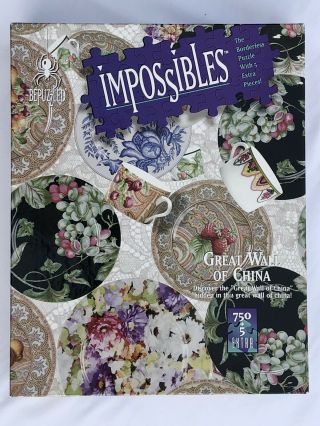 Bepuzzled Impossibles 750 Pc Great Wall Of China Plates Puzzle,  Complete