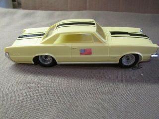 Vintage 1965 Aurora Yellow Pontiac Gto Slot Car 1/32 Scale Ajet - Runs
