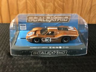 Scalextric 1967 Lemans 24hrs Ford Gt40 Mk4 3 Andretti & Bianchi C3951 Rare Htf