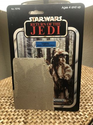 Vintage Star Wars Logray Ewok Cardback For Return Of The Jedi Action Figure
