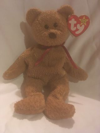 Ty Beanie Babies Curly The Bear Rare With Tag Errors