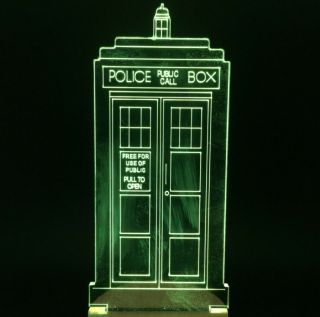 Tardis Phone Box Doctor Who Style Led 3d Night Light Table Lamp Xams Gift 7color