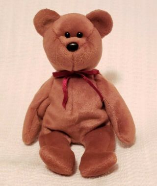 Authentic Face Nf Brown Teddy Ty Beanie Baby 1st Generation Tush