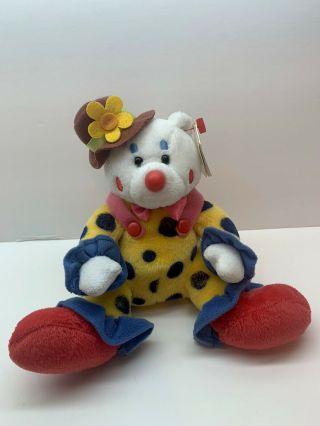Ty 2005 Juggles The Clown Bear Beanie Baby With Hang Tags