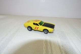 Vintage Aurora Afx Magna Traction Yellow 11 Dodge Charger Stock Slot Car Gd,
