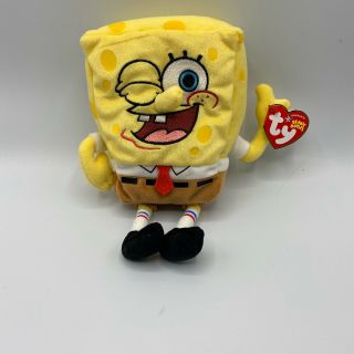 Ty Beanie Baby - Spongebob Squarepants (winking Eye & Thumbs Up) (8.  5 Inch) Mwmt