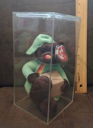 Ty Beanie Baby - Packer The Bear (uk Exclusive) - Mwmts (in Hard Case)