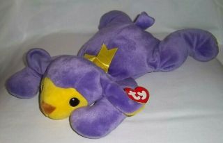 1998 Ty Pillow Pal Buddy 14 " Plush Baba Lamb Purple Yellow Stuffed Animal