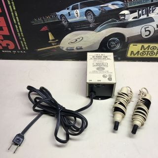 1960’s Ho Aurora Model Motoring Dc - 2 Power Pack And 2 Speed Controllers 1247