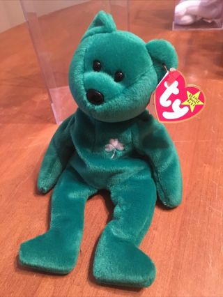 Erin The Bear 1997 Retired Ty Beanie Baby Case & Tag Holder