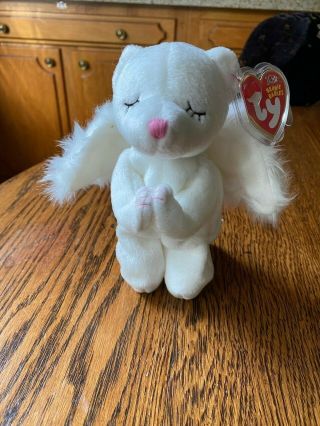 Ty Blessed The Angel Bear Beanie Baby - With Tags/new