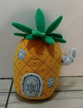 2004 Ty Spongebob Squarepants Pineapple Home House Beanie Buddy Plush 12”