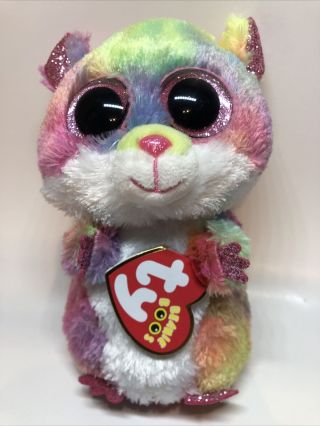 Ty Beanie Boos Rodney The Hamster April 4,  6in Mwmts Plush Stuffed Animal Toy