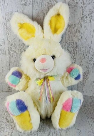 Tb Trading Bunny Rabbit Plush Hoppy Hopster Easter Pastel Rainbow Dandee Vintage