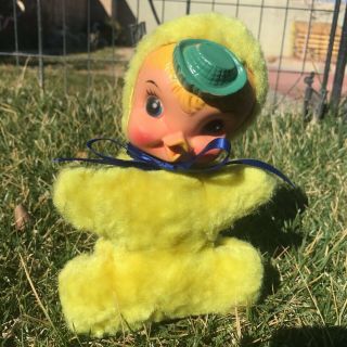 Vintage Rushton My Toy Rubber Face Duck Chick Doll