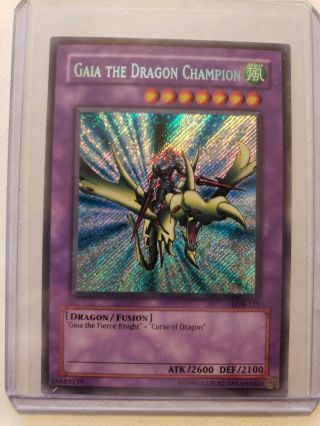 Ygo Yu - Gi - Oh Lob - 125 Secret Rare Unlimited Gaia The Dragon Champion Lp