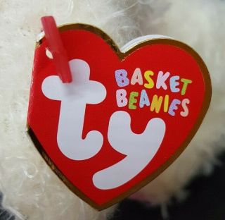 TY 2005 MARSHMALLOW the RABBIT BASKET BEANIE BABY - with TAGS 2