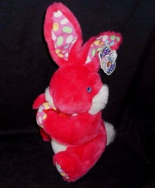 15 " Vintage Kellytoy Dark Pink Easter Egg Bunny Rabbit Stuffed Animal Plush Toy