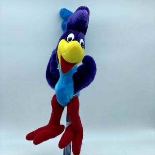 Rare Vintage Looney Tunes 1970s Road Runner Poseable Plush Toy Mighty Star