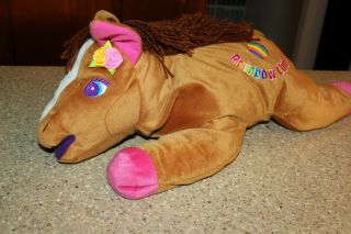 Lisa Frank 22 " Plush Rainbow Chaser Horse Pony Brown Large Stuffed Animal