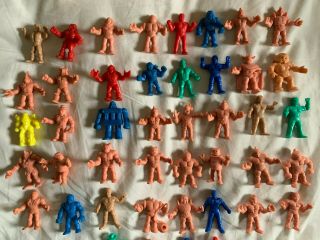 44 M.  U.  S.  C.  L.  E.  Wrestlers Wrestling Figures 80s Toys PLUS Ring Rare 3