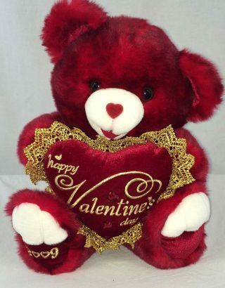 2009 Dan Dee Collectors Choice Bear Red Happy Valentine 