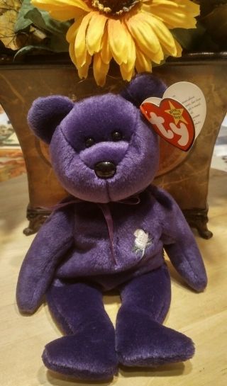 Retired Ty Beanie Baby - Princess Diana Bear - 1st Edition (made In China - 1997)