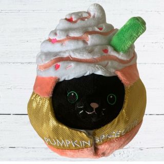 Rare Squishmallows Pumpkin Spice Latte Black Cat 2019 12 " Pillow Plush Soft Cute