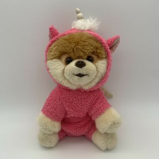 Gund Boo The World’s Cutest Dog Pomeranian,  Pink Winged Unicorn Outfit Plush 10”