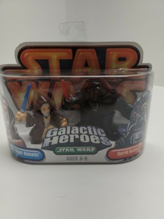 Hasbro Star Wars Galactic Heroes Obi - Wan - Kenobi & Darth Vader