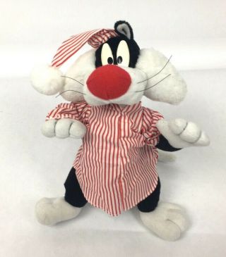 Vintage Looney Toons Sylvester 16 " Plush Warner Bros 1995 Stuffed Mighty Star