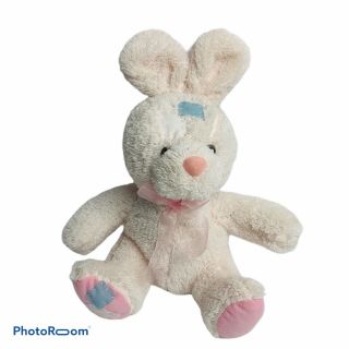 Dan Dee Collectors Choice Bunny Rabbit Stuffed Animal Plush Pink Blue Patches