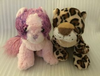 Friends For Life Ganz Pom Pom Kitty & Ganz Spotted Leopard Plush Stuffed Animal