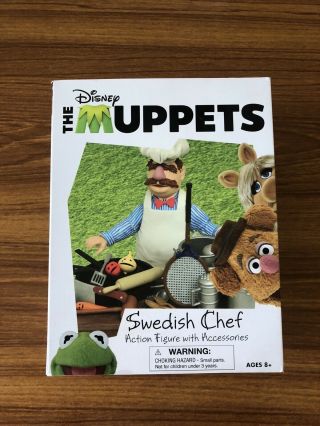 Disney The Muppets Swedish Chef Action Figure With Accessories Boxed