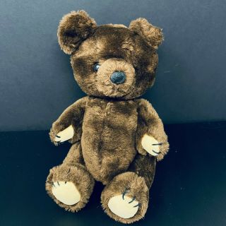 Vintage Dakin Teddy Bear Plush Stuffed Animal Dark Brown Jointed 1981 Korea 12 "