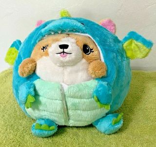 Undercover Squishable Agent Corgi Pup In Turquoise Dragon Stuffed Animal Plush
