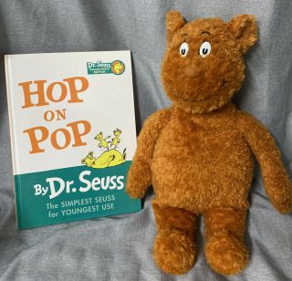 Kohls Cares Dr.  Seuss Hop On Pop Book & 16 " Brown Bear Soft Plush Stuffed Animal