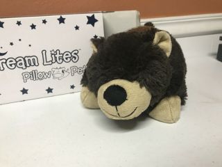 Pillow Pets Dream Lites Mr.  Bear 12” " Stuffed Animal Plush Toy Euc