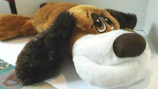 Dan Dee Collectors Choice Pillow Floppy Ear Dog Puppy Embroidered 24 " Tan Brown