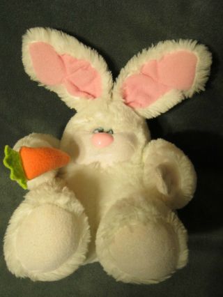 1981 Vintage Applause Knickerbocker Stuffed Plush White Bunny Rabbit Shelby 8 "