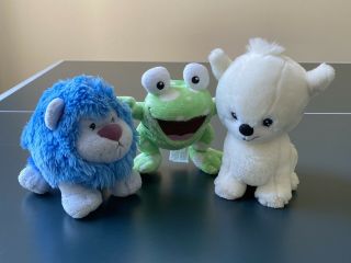 Assorted Neopets 6 " Plushies: Speckled Quiggle,  Blue Noil,  White Doglefox