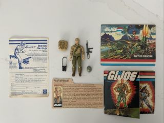 Vintage 1983 Mail In Gi Joe Duke Figure Complete Gun Backpack Binos Helmet
