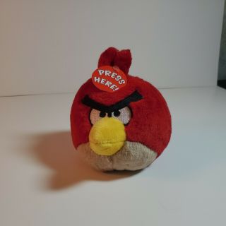 Angry Birds Red Bird 5 " Plush Stuffed Animal Doll With Sound