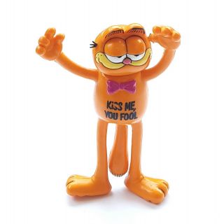 Figurine Flexible Garfield Bully 1981 Kiss Me You Fool 12 Cm