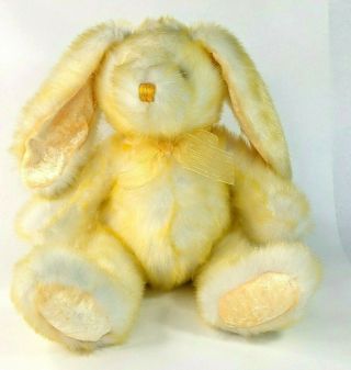 Dan Dee Sitting Rabbit Yellow Plush Bunny 16 " Stuffed Animal