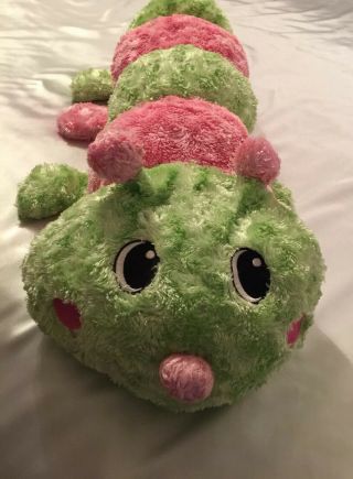 Dan Dee 32” Long Love Bug Plush Pink Green Cuddle Caterpillar Stuff Animal Toy