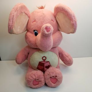 Care Bears Cousins Lotsa Heart Pink Elephant Plush Stuffed Animal Toy 20 "