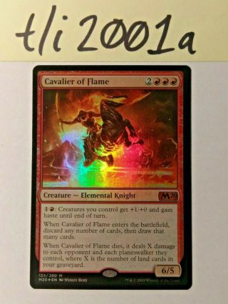 Mtg Magic The Gathering Core 2020 M20 Cavalier Of Flame Foil Pack Fresh