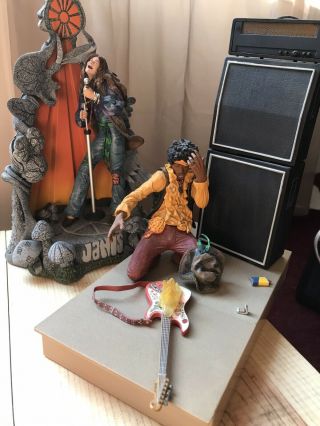 Jimi Hendrix 2 At Monterey Pop Todd Mcfarlane Figurine Plus Janis Joplin Figure