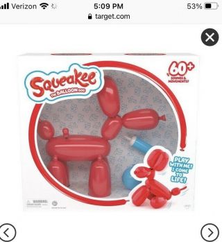 Squeakee The Balloon Dog Red Hot Toy 2020 Squeaky